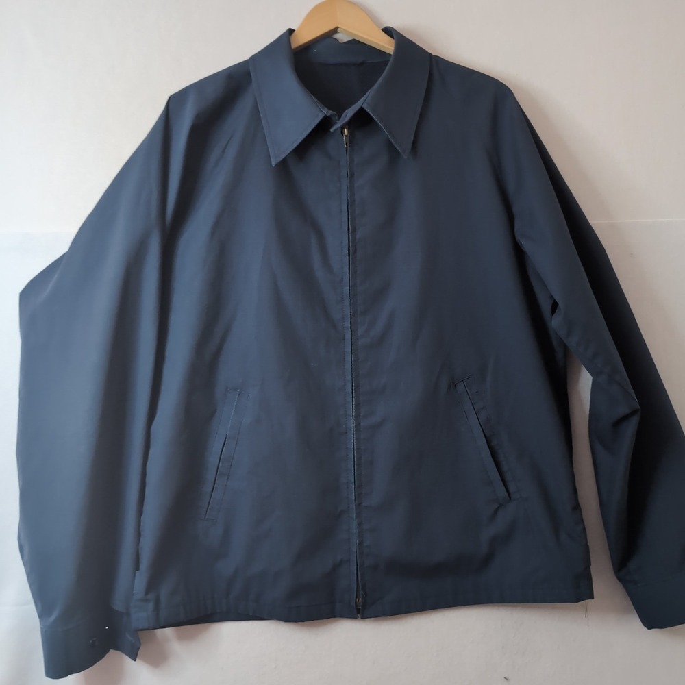 Vintage Golfmaster by Windbreaker Inc Navy Blue Full Zip Jacket Mens 46 2XLT